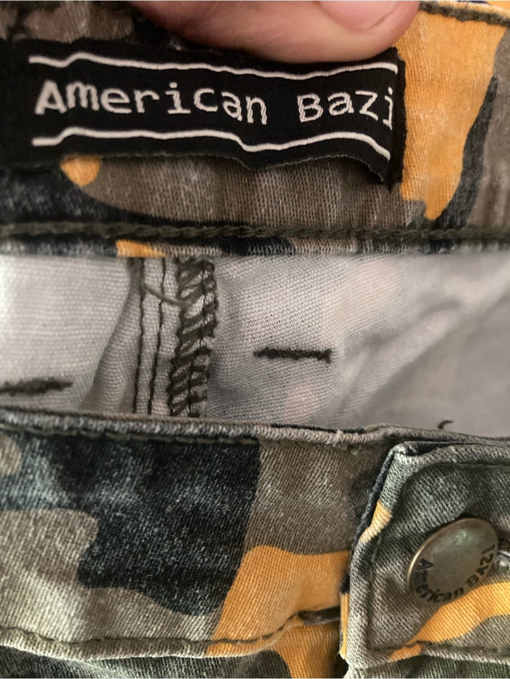 American Bazi Yellow & Green Camo Cargo Pants - Picture 4 of 8
